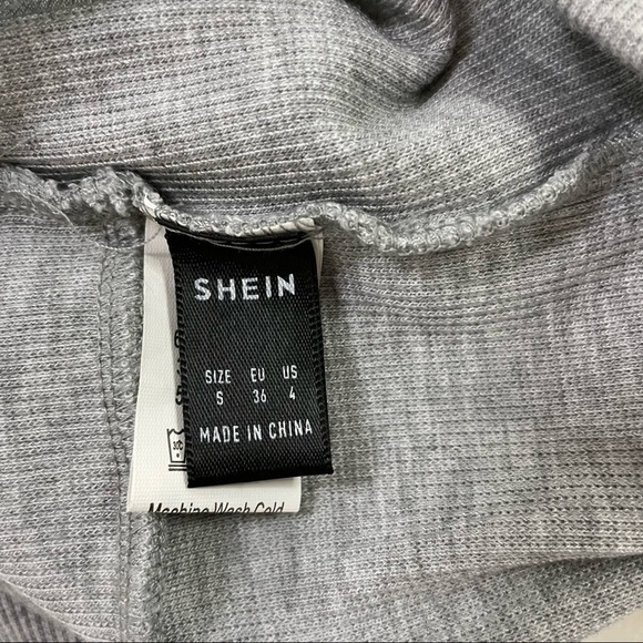 SHEIN Halter Crop Top, Ribbed, Grey,  Size Small - Picture 5 of 8